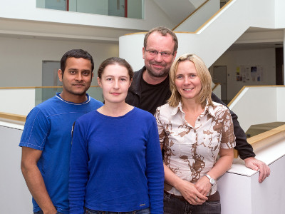 A group of researchers pose for a picture